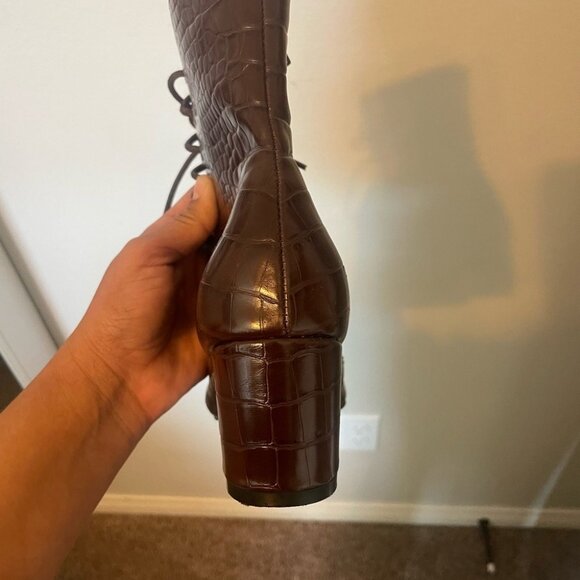 Croc Lace up booties 7 - Picture 2 of 3